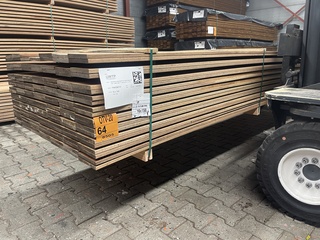 Ca. 138x Guyana Teak planken geschaafd , 16x140mm, lengte 400cm